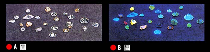 鑽石螢光反應比較