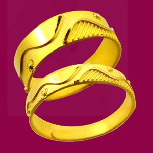 日月可證-黃金結婚對戒