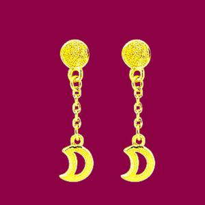 星月-黃金耳環