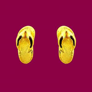 足跡-黃金耳環