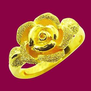 玫瑰花語-黃金戒指