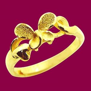 蝶之心-黃金戒指