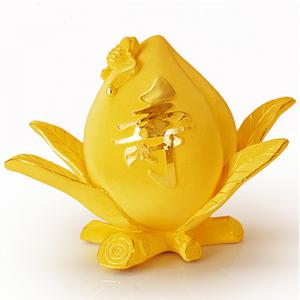 福壽單桃(約5.5錢)-黃金擺件禮品