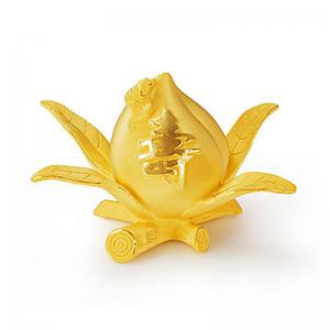 福壽單桃(約1錢)-黃金擺件禮品