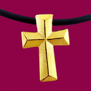 禮讚-黃金十字架金飾墜鍊