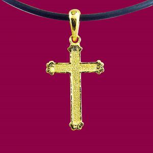 恩典-黃金十字架金飾墜鍊